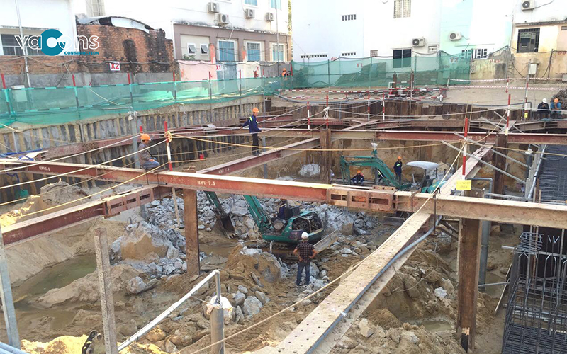 Thi Công Tầng Hầm Điển Hình Sử Dụng Phương Pháp Đào Mở